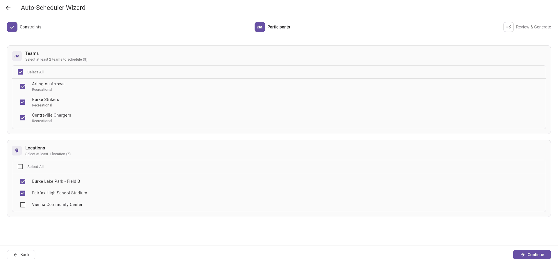 Auto-Scheduler Wizard