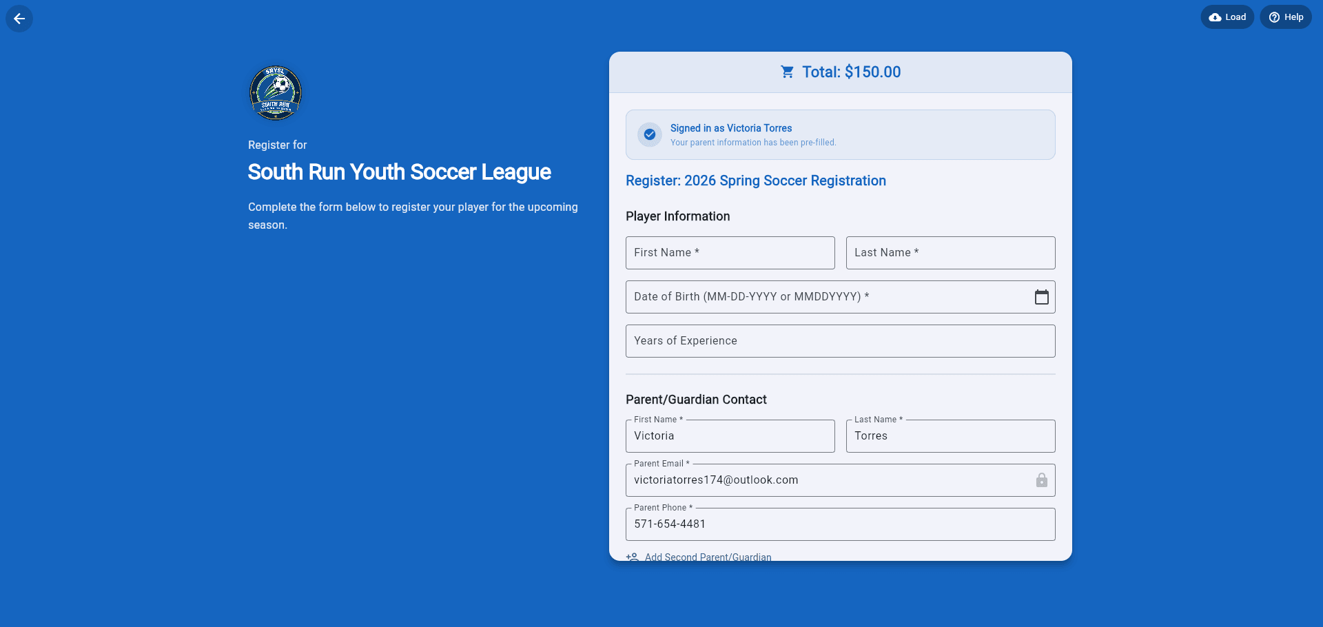 Player Information & Guardian Contact