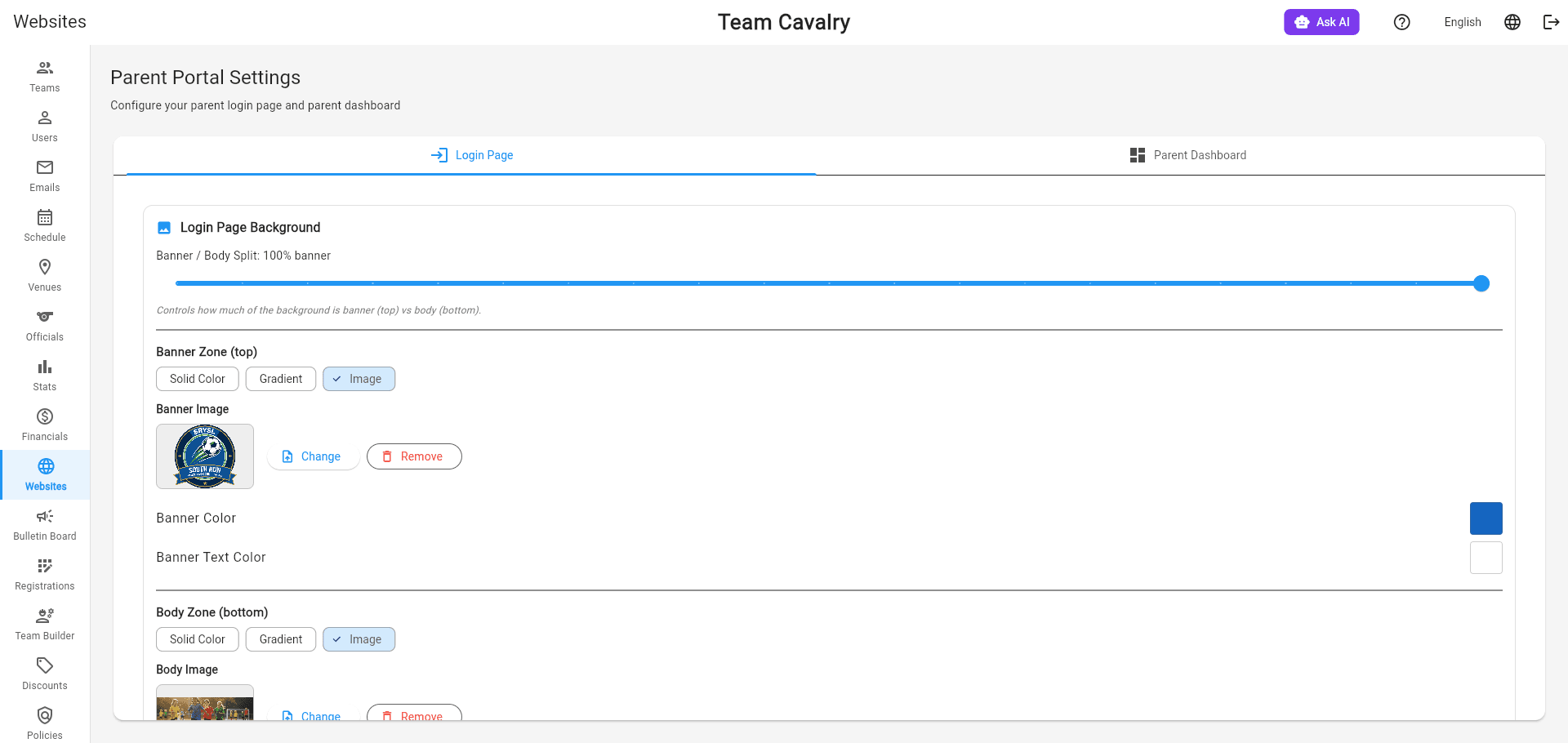 Login Page Designer