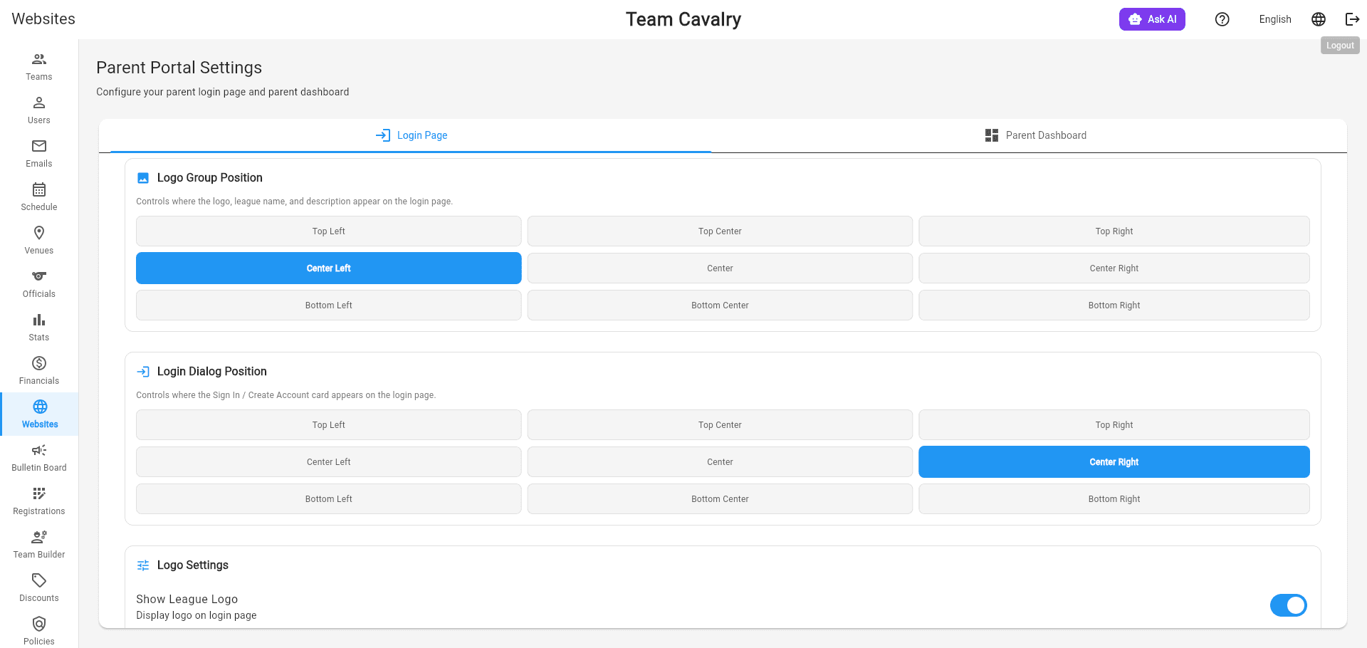 Login Page Designer
