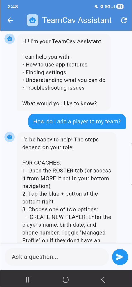 AI-Powered Assistant (Mobile App)