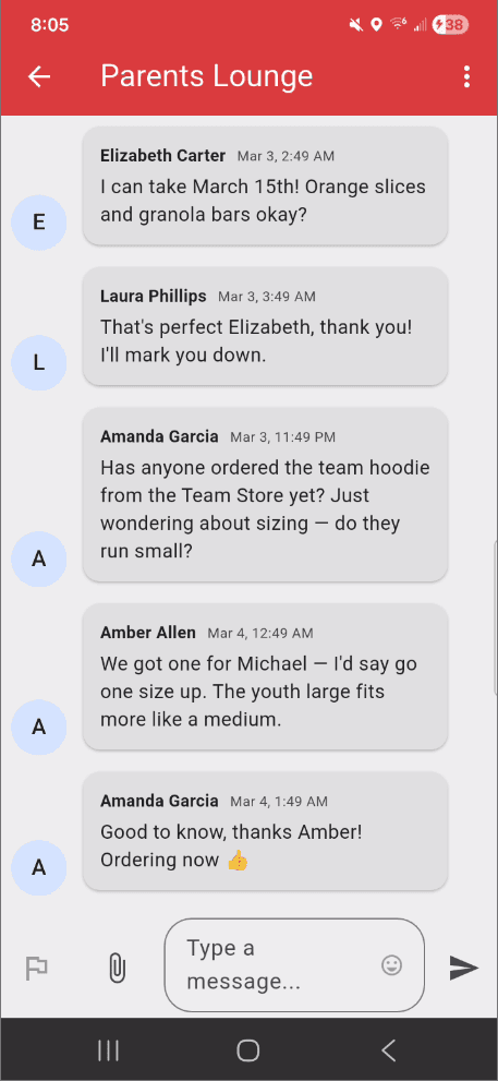 Parents Lounge chat