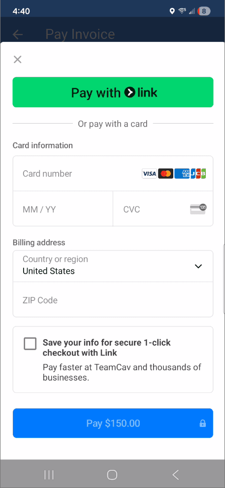 Mobile Invoice & Payments