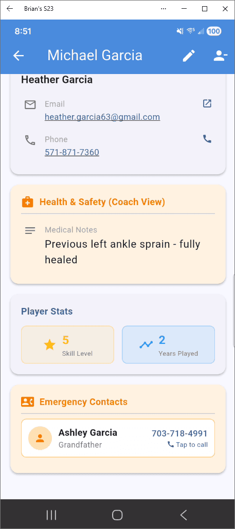 Medical Notes & Injury Tracking