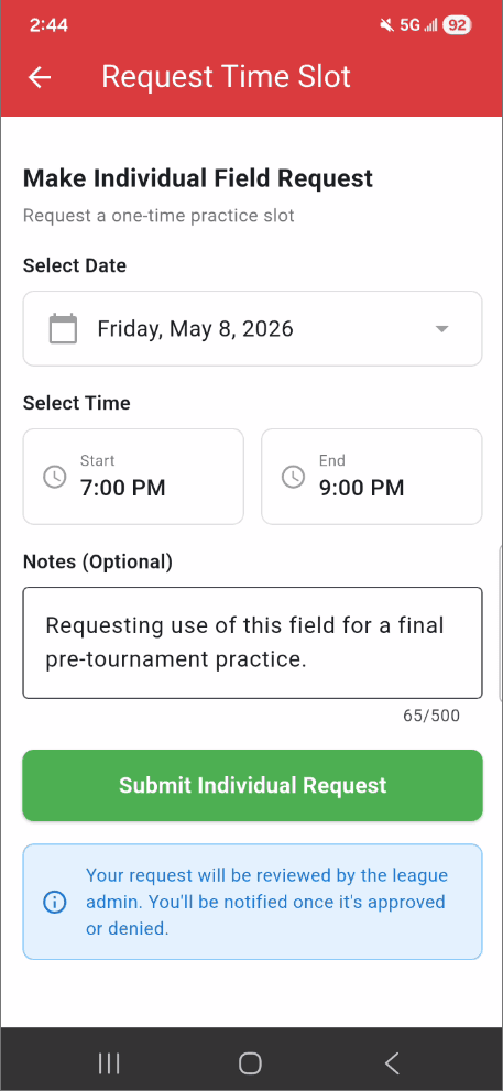 Individual Field Requests