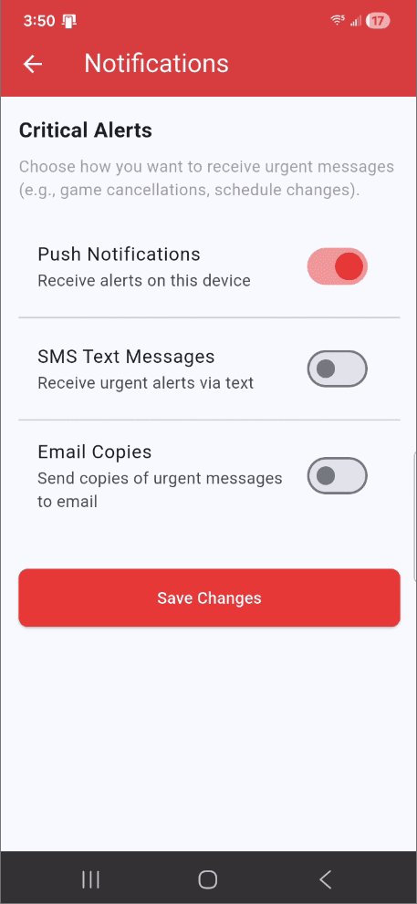 Notification Controls